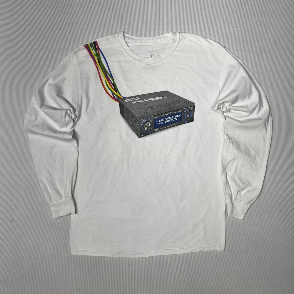 Cactus Jack Shirt Mens S White Jackboys Graphic Long Sleeve Tee Travis